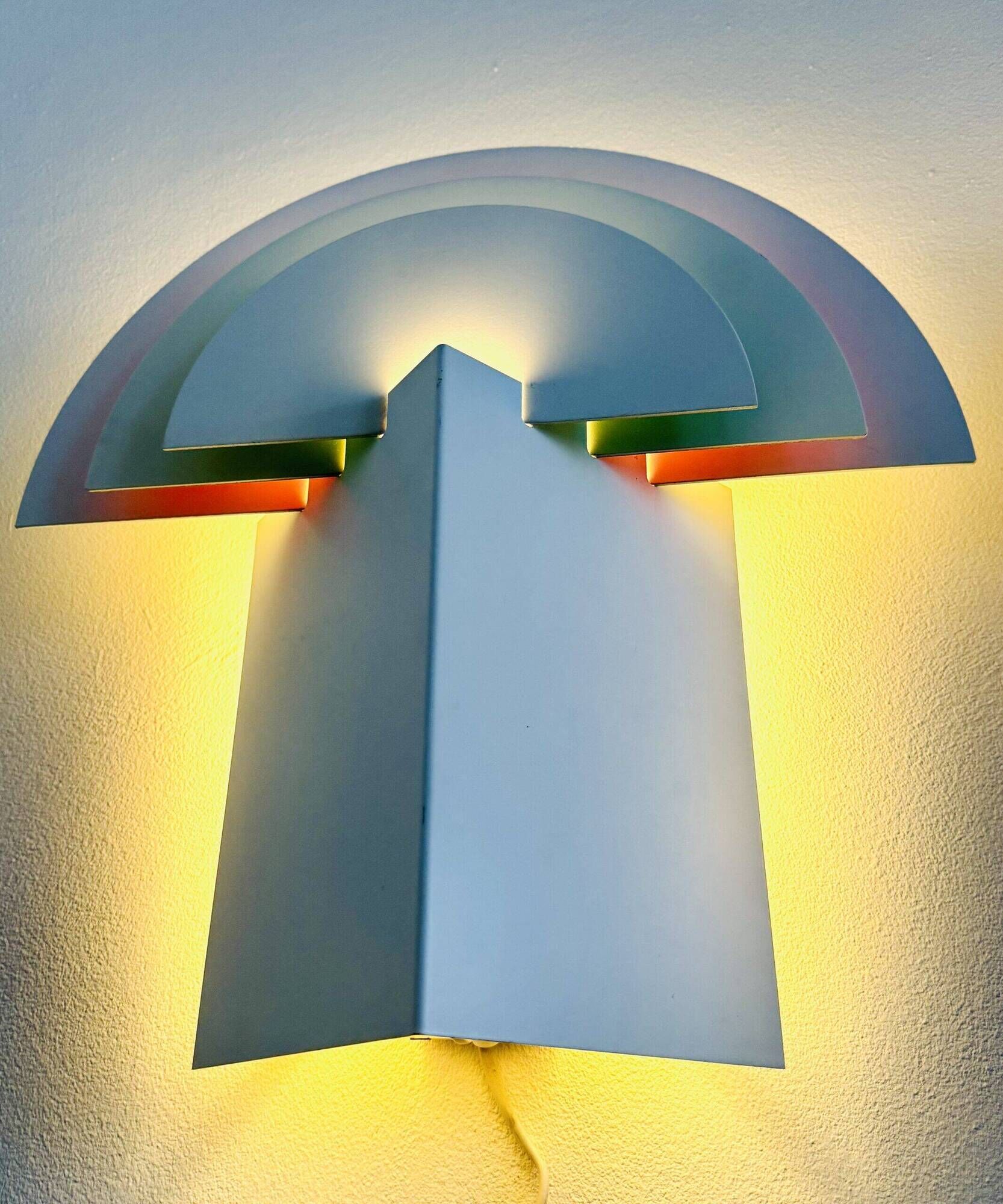 Large Geometric Model 6688 'No Neon' Wall Lamps By Olle Andersson For Boréns, Sweden 1980S