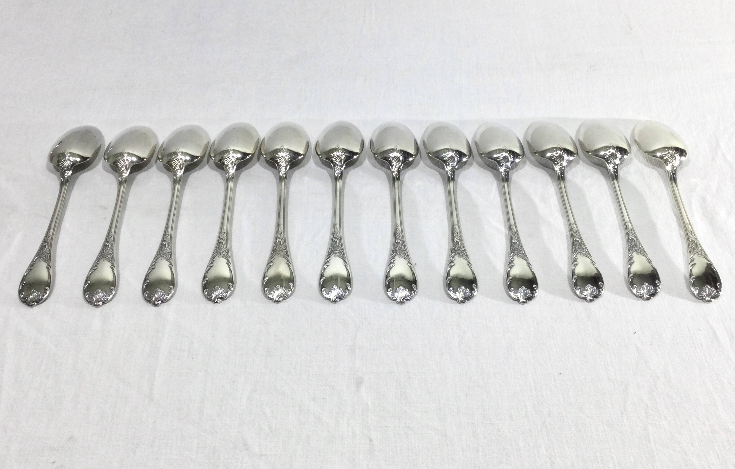 Christofle – 49-piece cutlery set Marly model