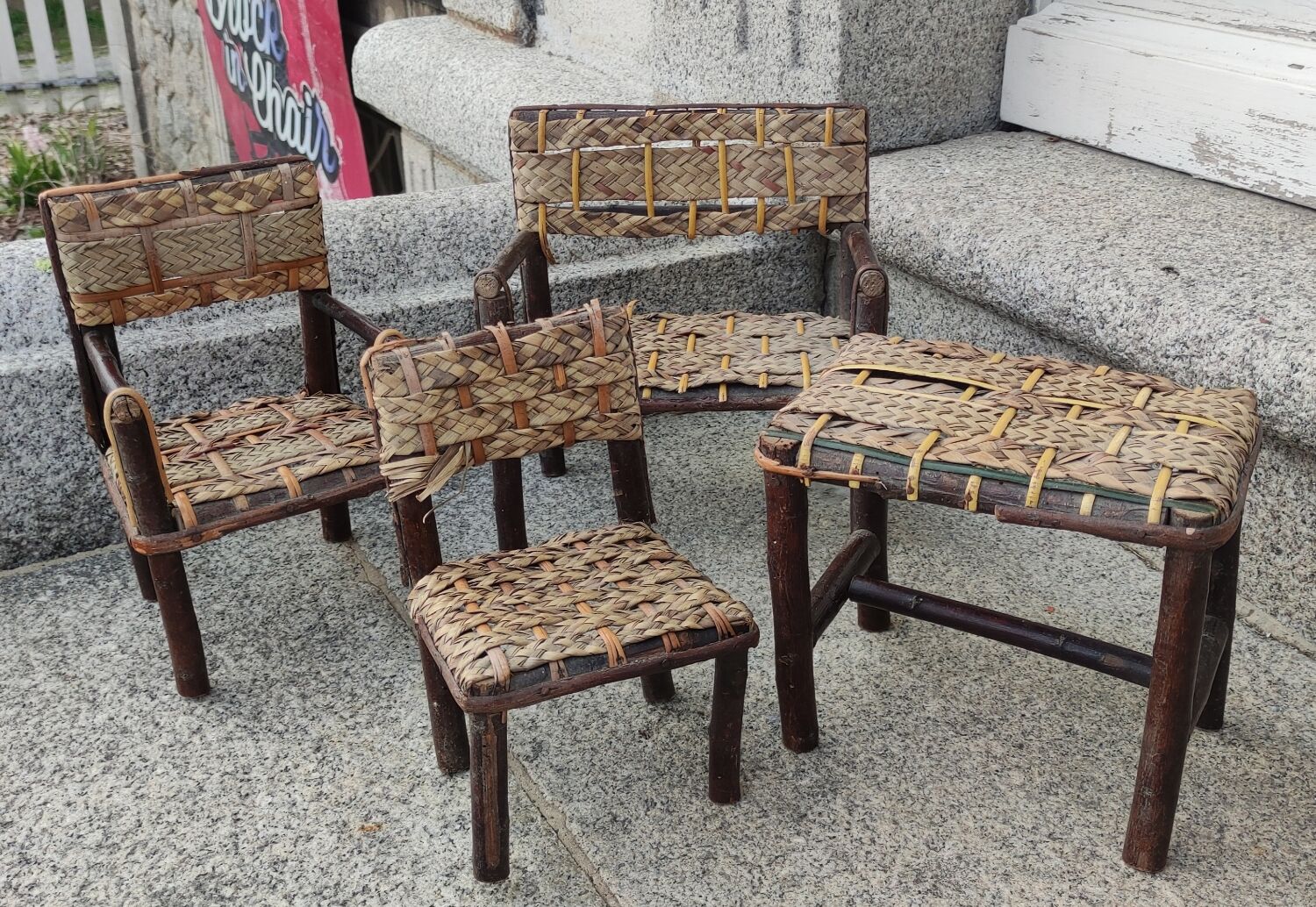 Living room wicker doll