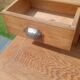 Antique solid oak desk with steps – 5 drawers