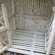Vintage white rattan wall shelf