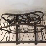 wrought iron newspaper rack