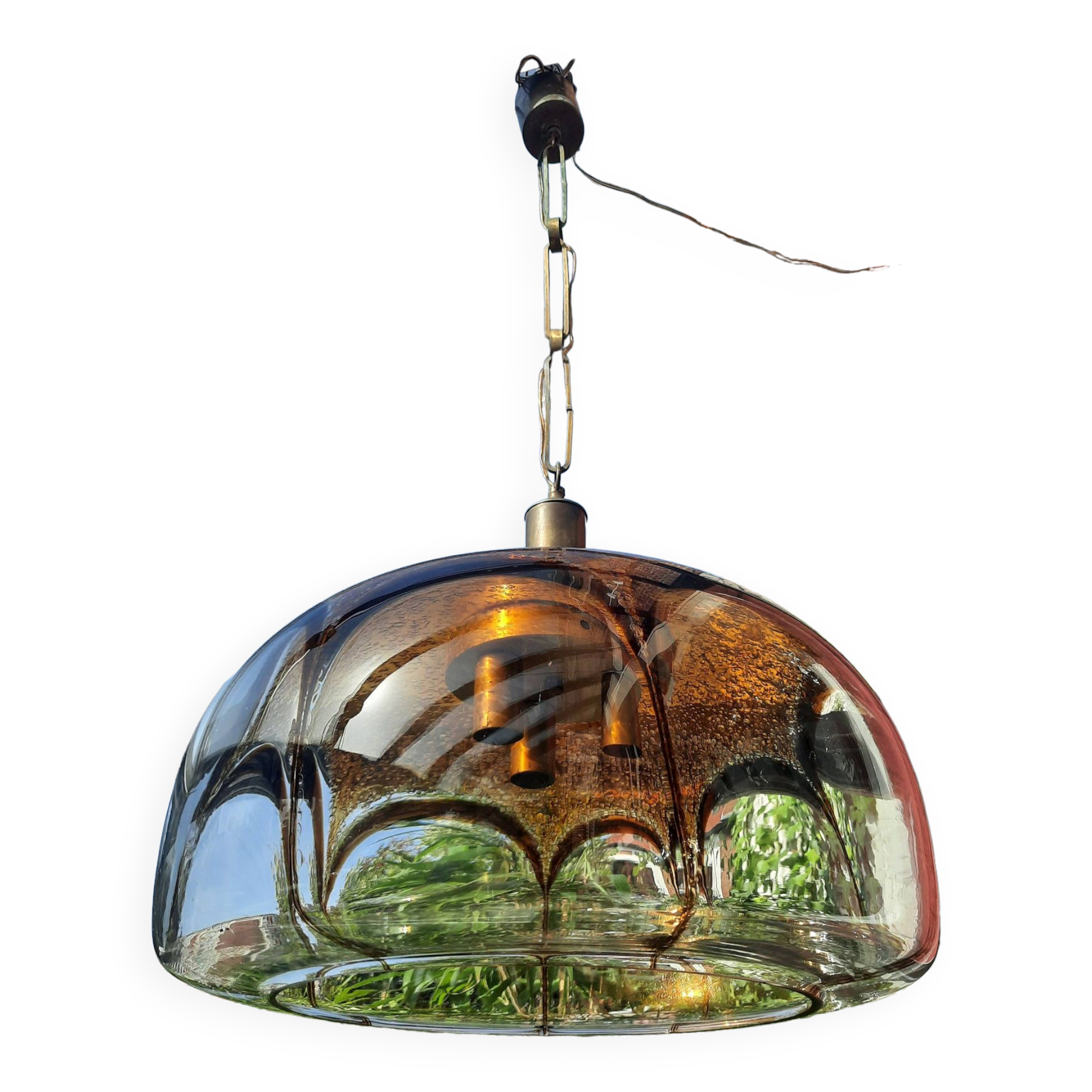 Globe Murano chandelier 70s vintage