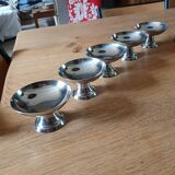 5 coupes à glace anciennes en inox