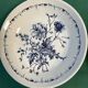 Set of 4 hollow plates Gien France vintage blue floral decorations signed