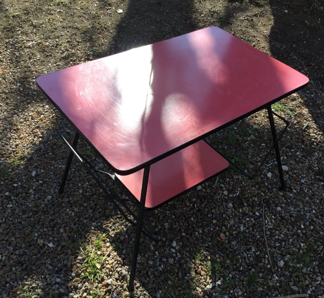 Red vintage coffee table