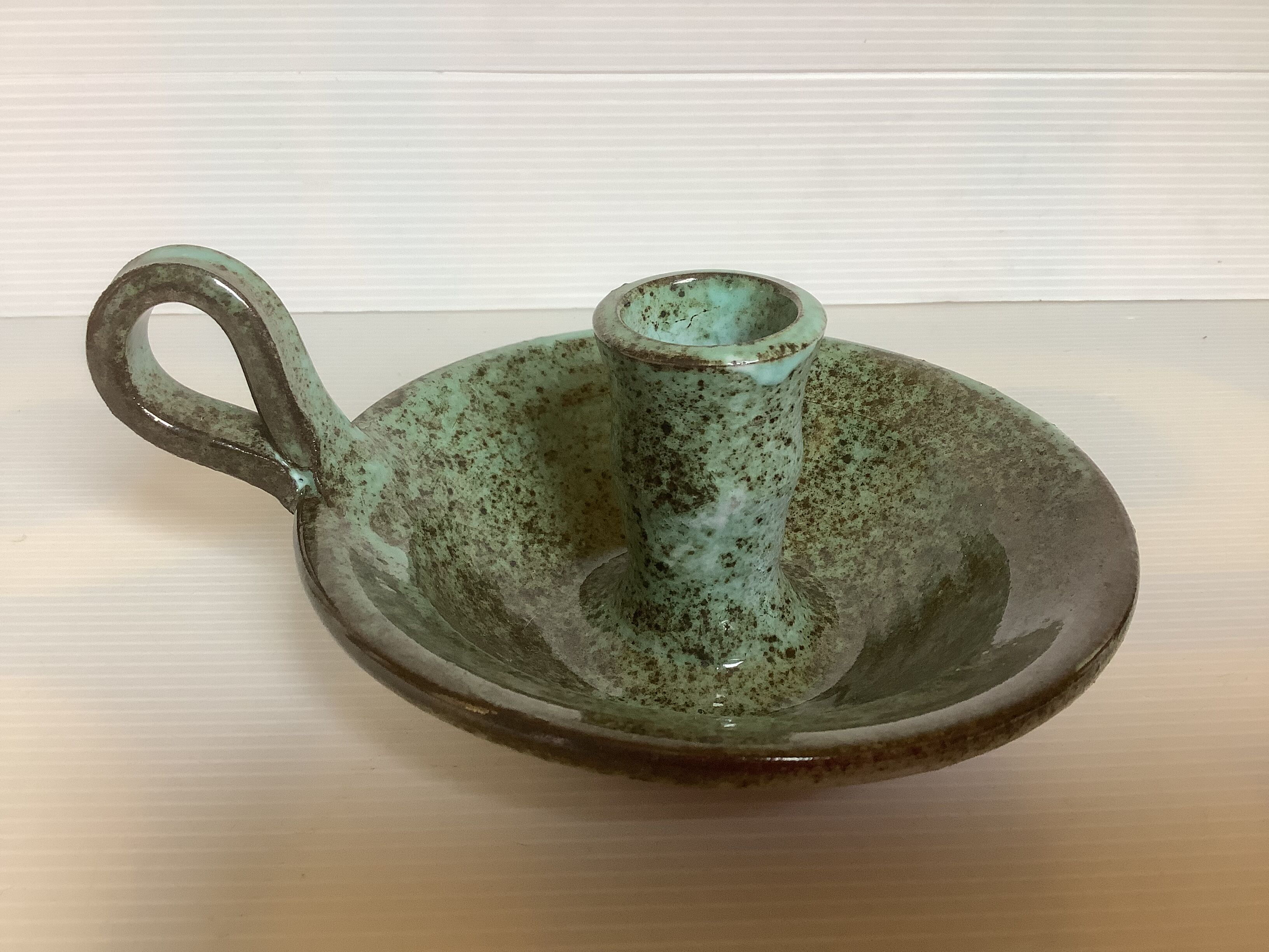 Cellar rat candle holder ceramic van gompel