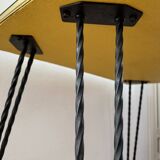 Vintage wrought iron yellow laminate console