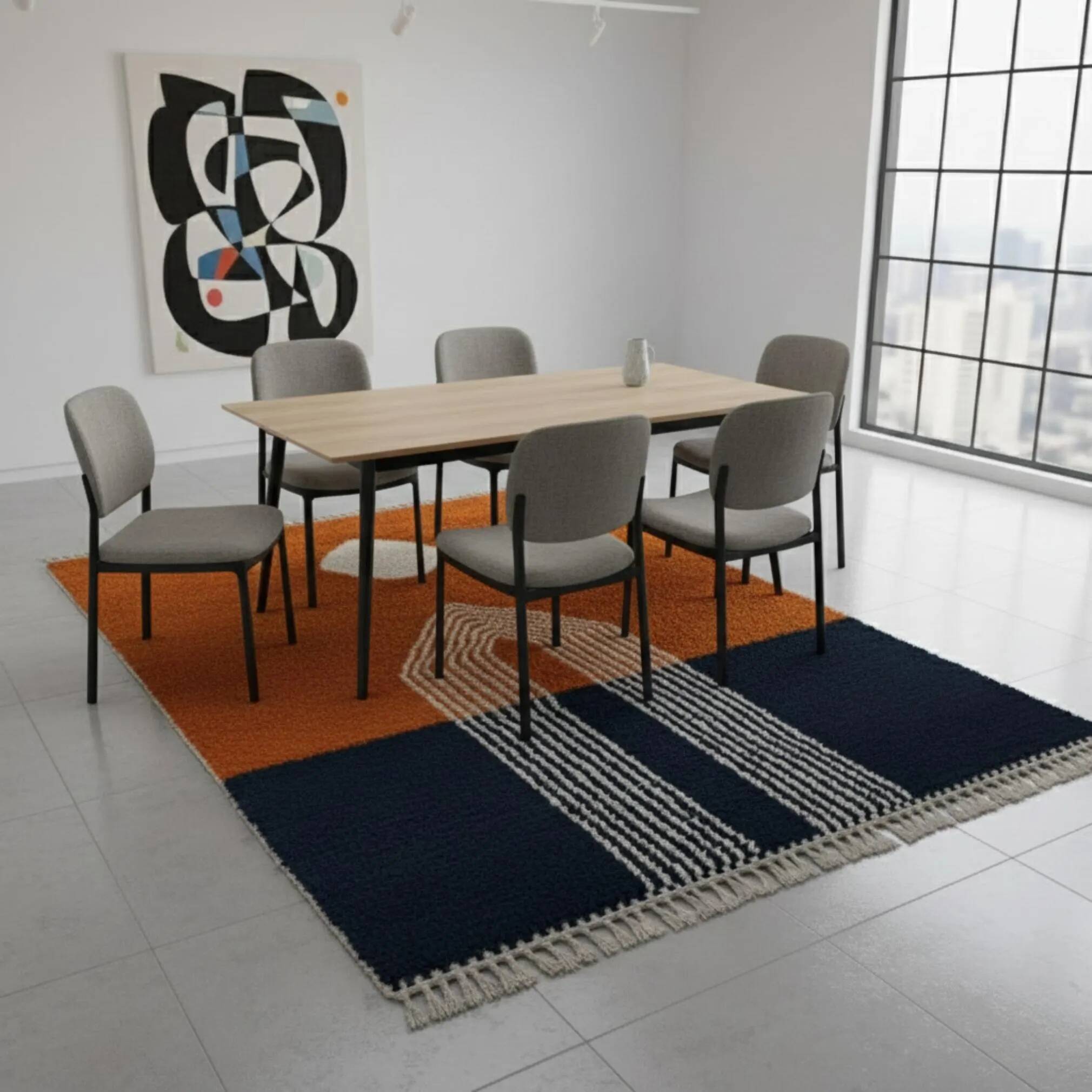 Berber carpet in natural wool 3x2 m