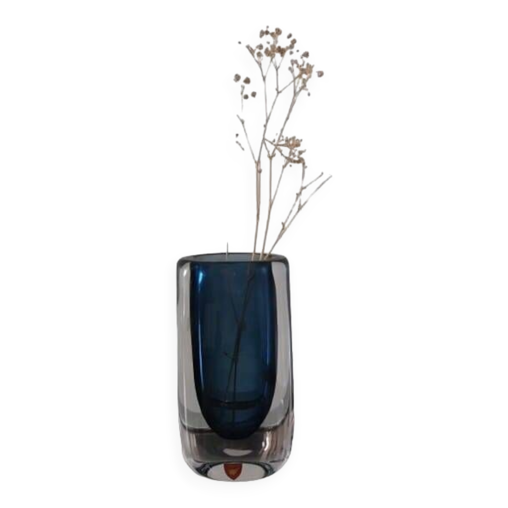 Orrefors Glass vase signed Nils Landberg