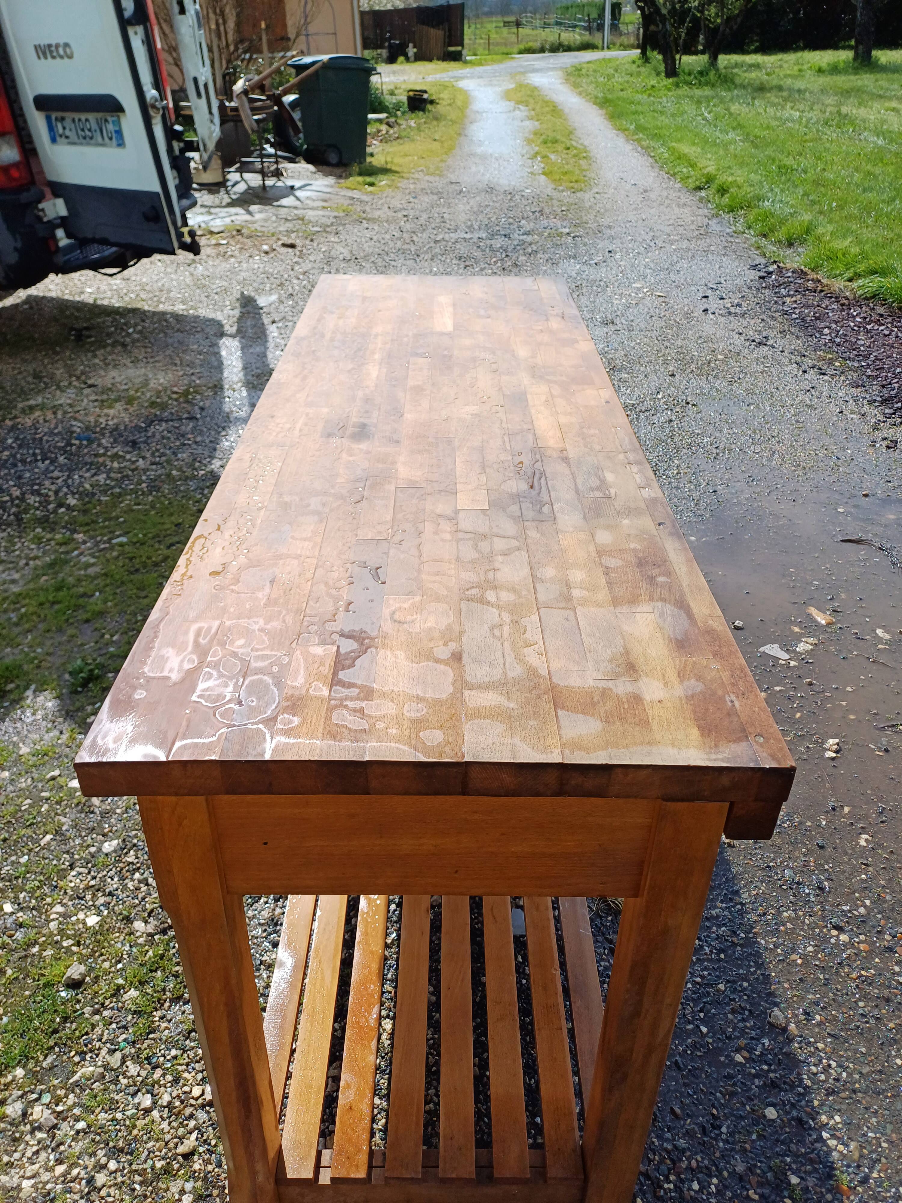 Wooden Drapery Table, 3 Drawers.