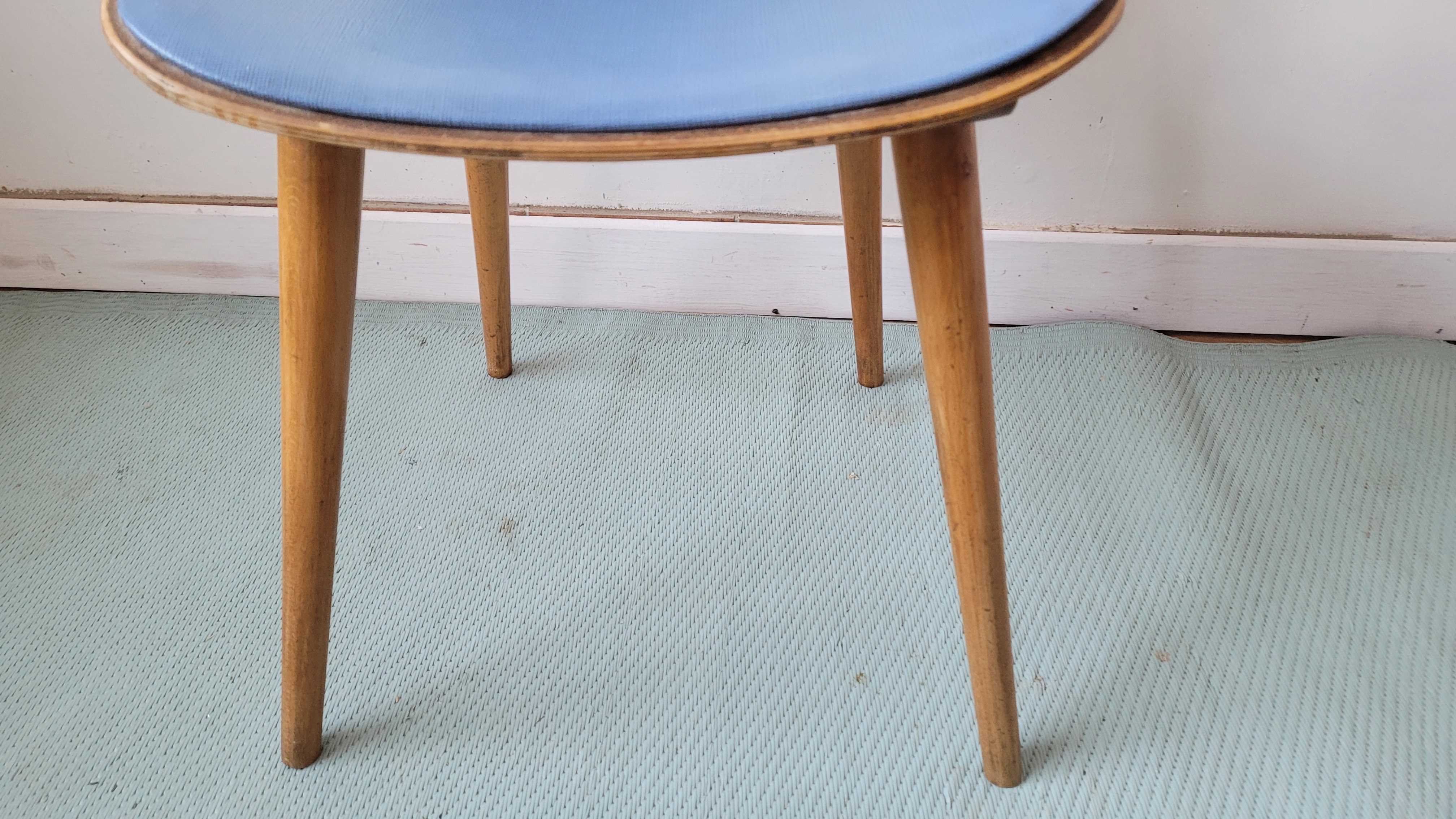 Baumann chair in vintage wood seat skai model N°800 Max Bill