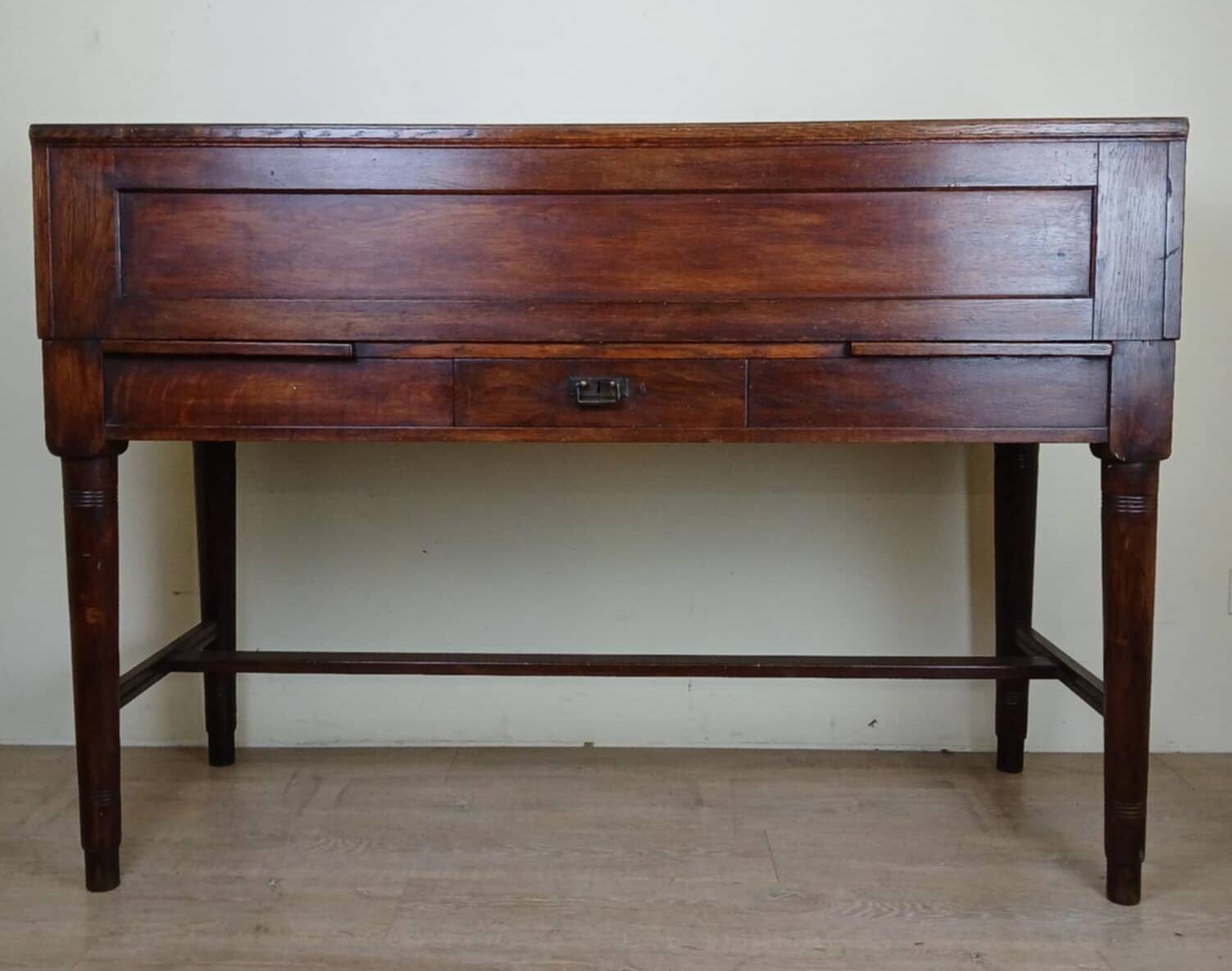 Very rare Napoleon III period system desk in solid oak circa 1850 stamped Stolzenberg