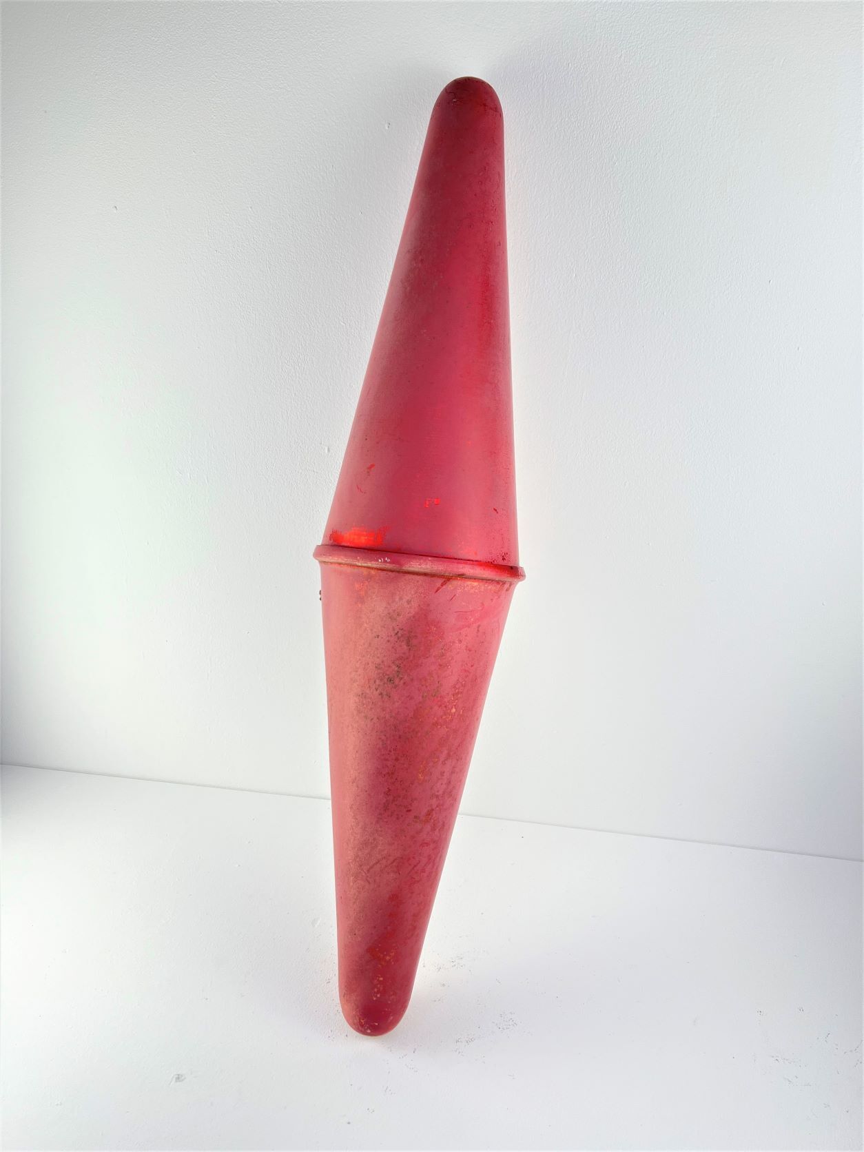 Carotte tabac rouge enseigne 1960 buraliste debit tabac aluminium anonise rouge