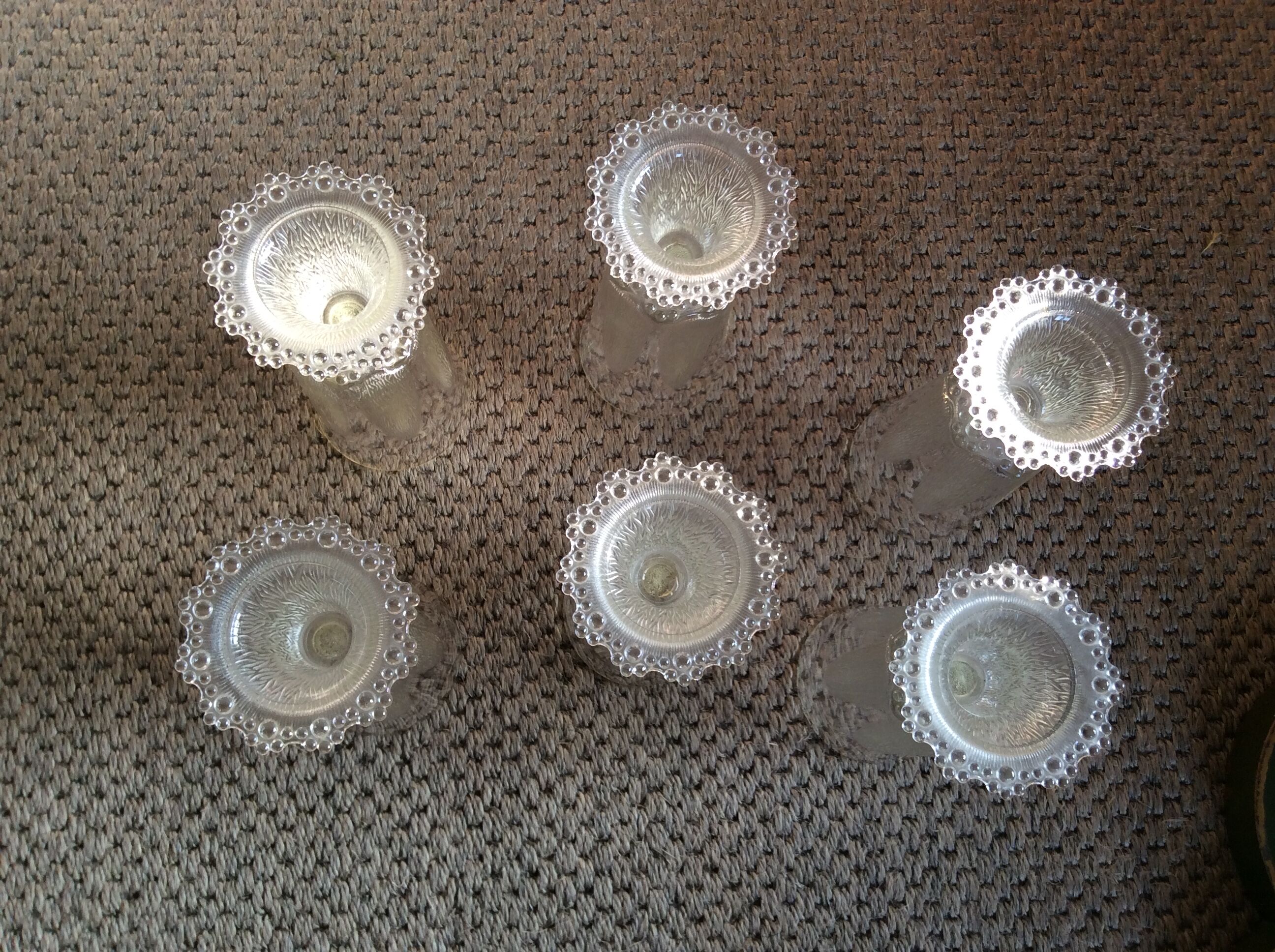 Series of 6 glasses