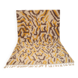 Beniouren Moroccan Rug Hand Woven Abstract Berber Design, 100% Wool