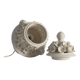 Lampe de table en céramique blanche avec motif floral, Italie années 1960