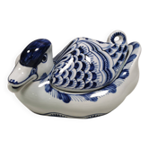 Tranquebar bonbonnière Duck, model 3043/1058, by Aluminia Denmark 1959
