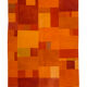 Patchwork kilim rug 6.7x4.7 ft 203x143 cm area orange floor rug vintage turkish rug.