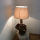 Brutalist turned wood lamp