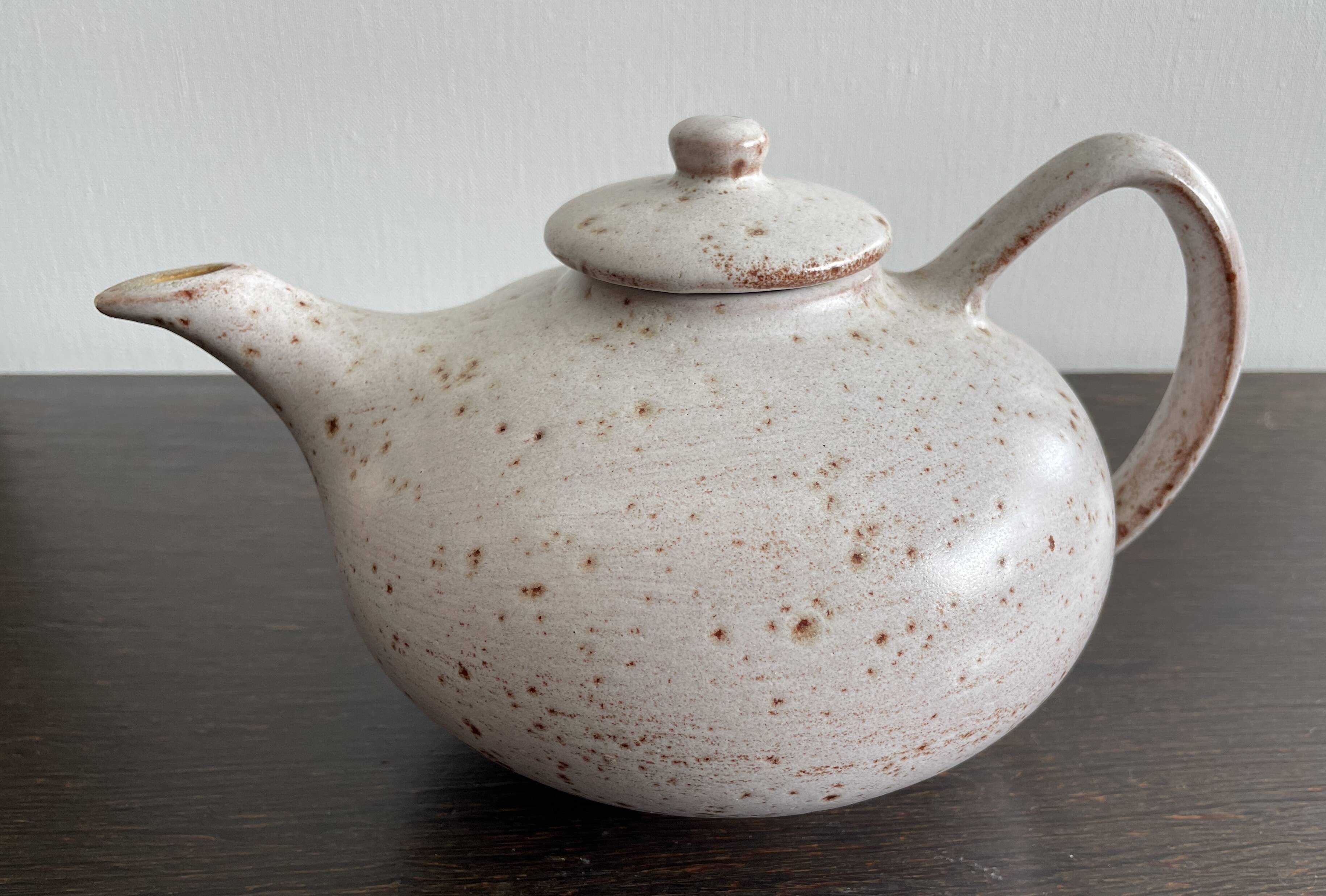 Ceramic teapot, handmade, pyrite stoneware.