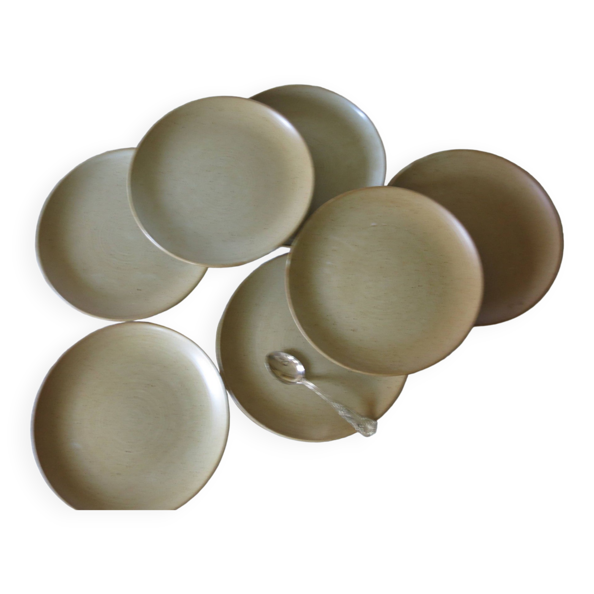 7 “Grès village France” dessert plates in very good condition