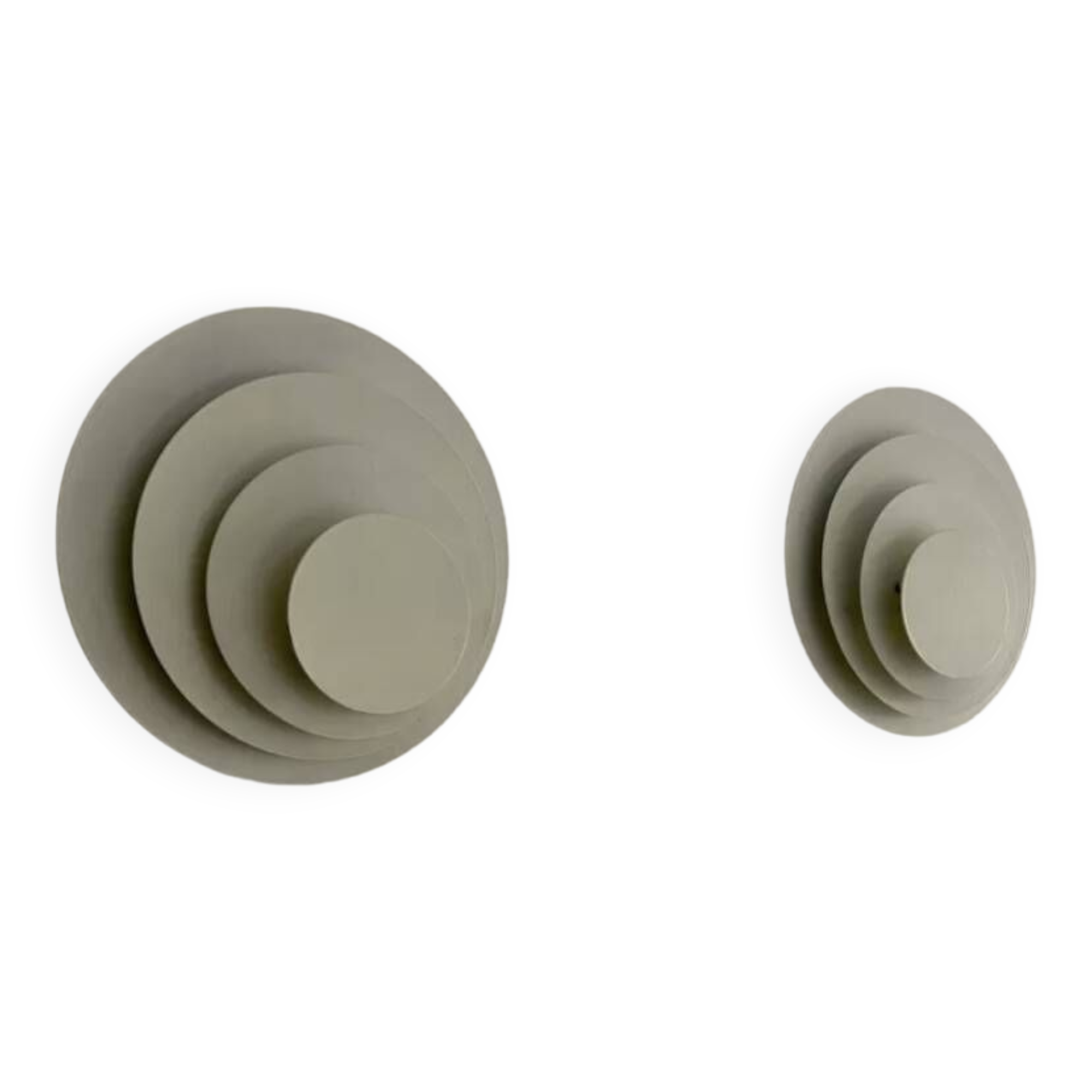 Pair of vintage geometric wall lights, white lacquered metal, Germany 1980s