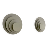 Paire d’appliques vintage geometrique, métal laqué blanc, Allemagne 1980