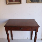 Small antique wooden desk – turned legs