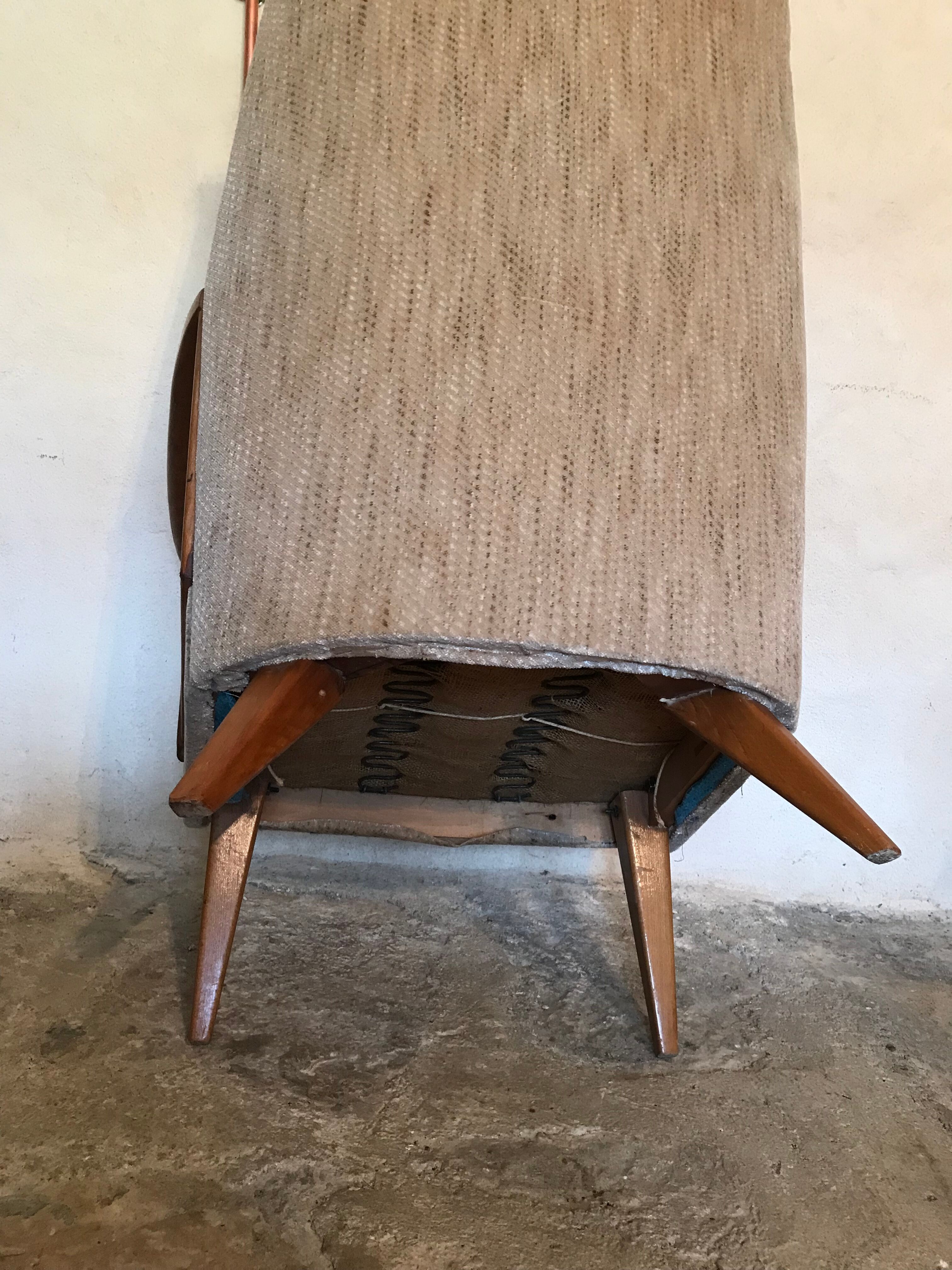 Cozy vintage mid century Scandinavian style armchair