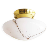 Original Vintage murano glass flush mount lights by Kaiser Leuchten, Germany 1970's