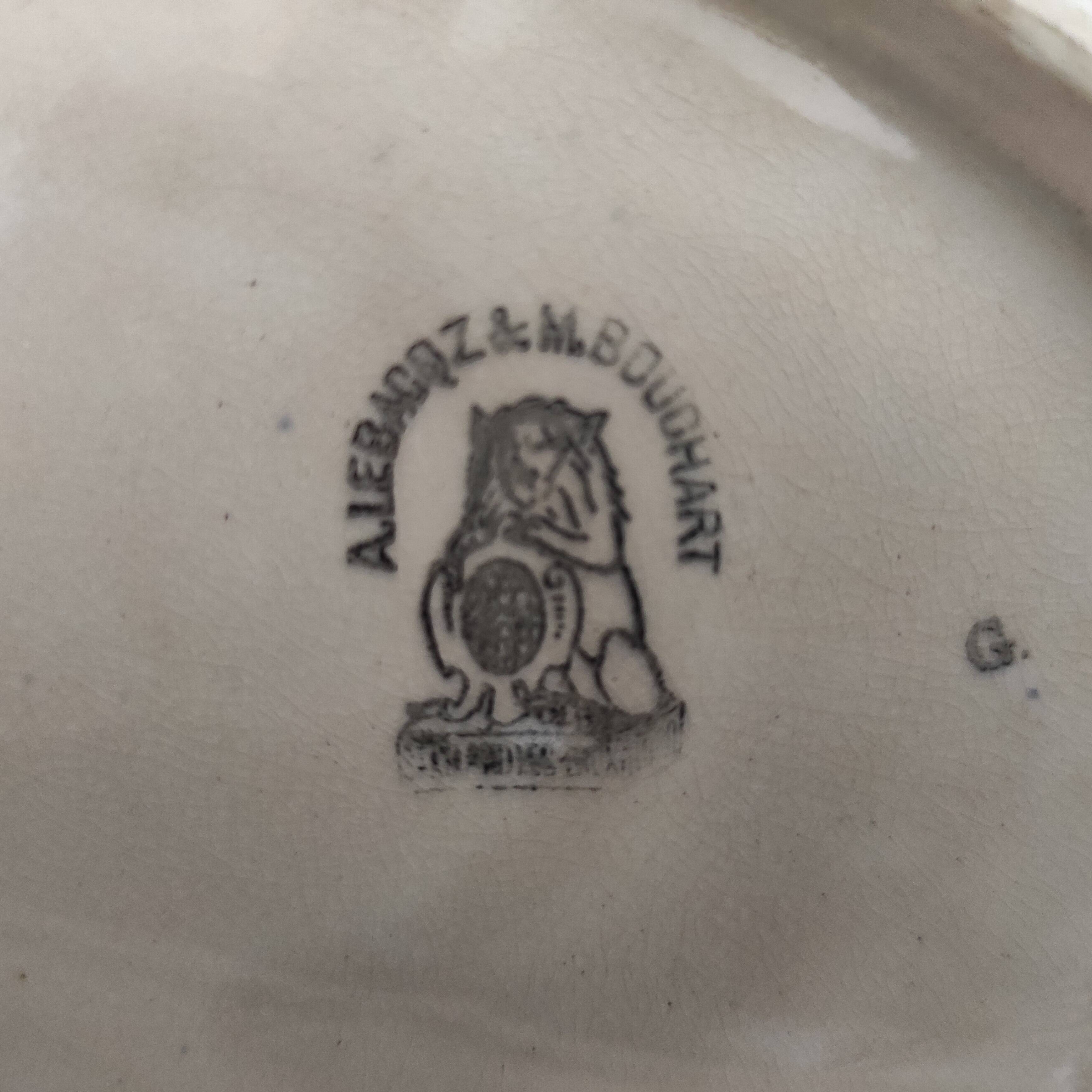 French antique sauce boat made for the Expo Paris 1900, from A. Lebacqz Bouchart