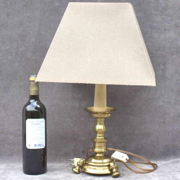 Lampe de bureau en laiton antique design milieu du siècle, accroche-regard, cadeau