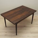 Table en palissandre, design danois, années 1970, production : Danemark