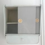 Small wooden shelf with Vintage drawers
