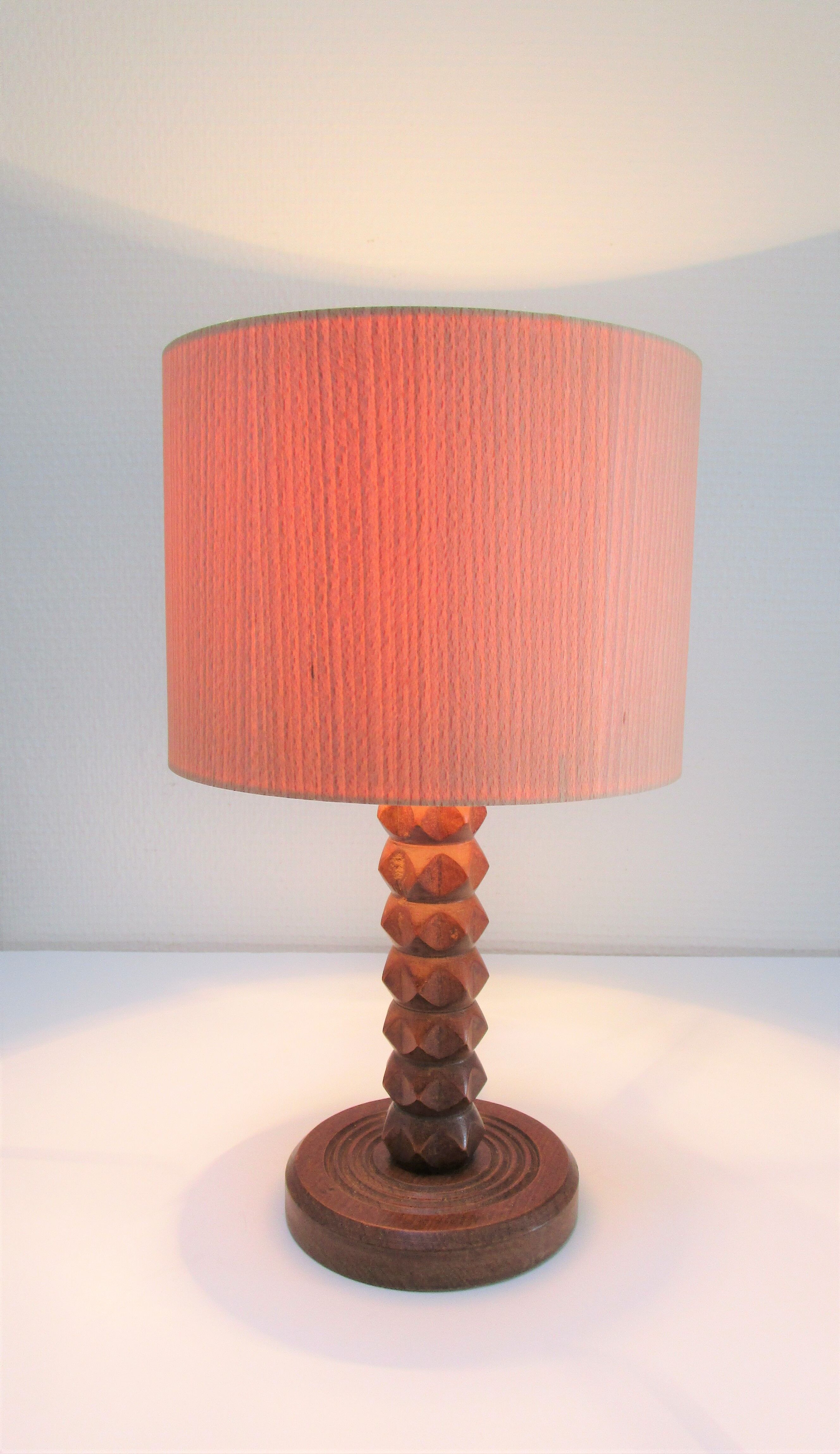 Solid wood lamp foot "diamond tip" years 40-50