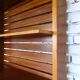 1950s Italian mid-century teak floor-to-ceiling wall unit