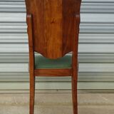 Art Deco period solid walnut chairs, set of 6