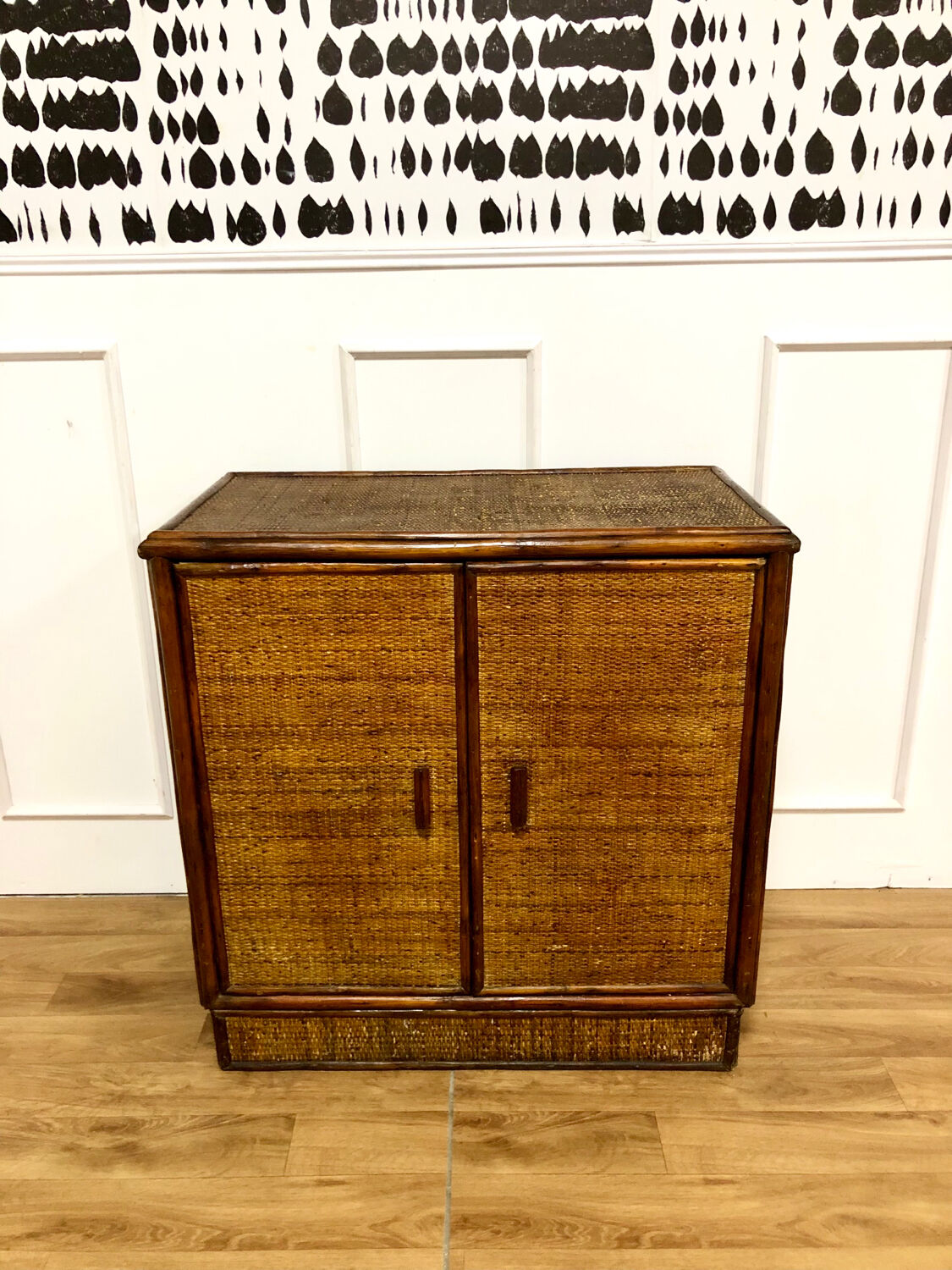 Vintage rattan sideboard