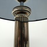 Neoclassical column lamp in silver metal 1960