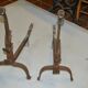 Pair of wrought iron chenets