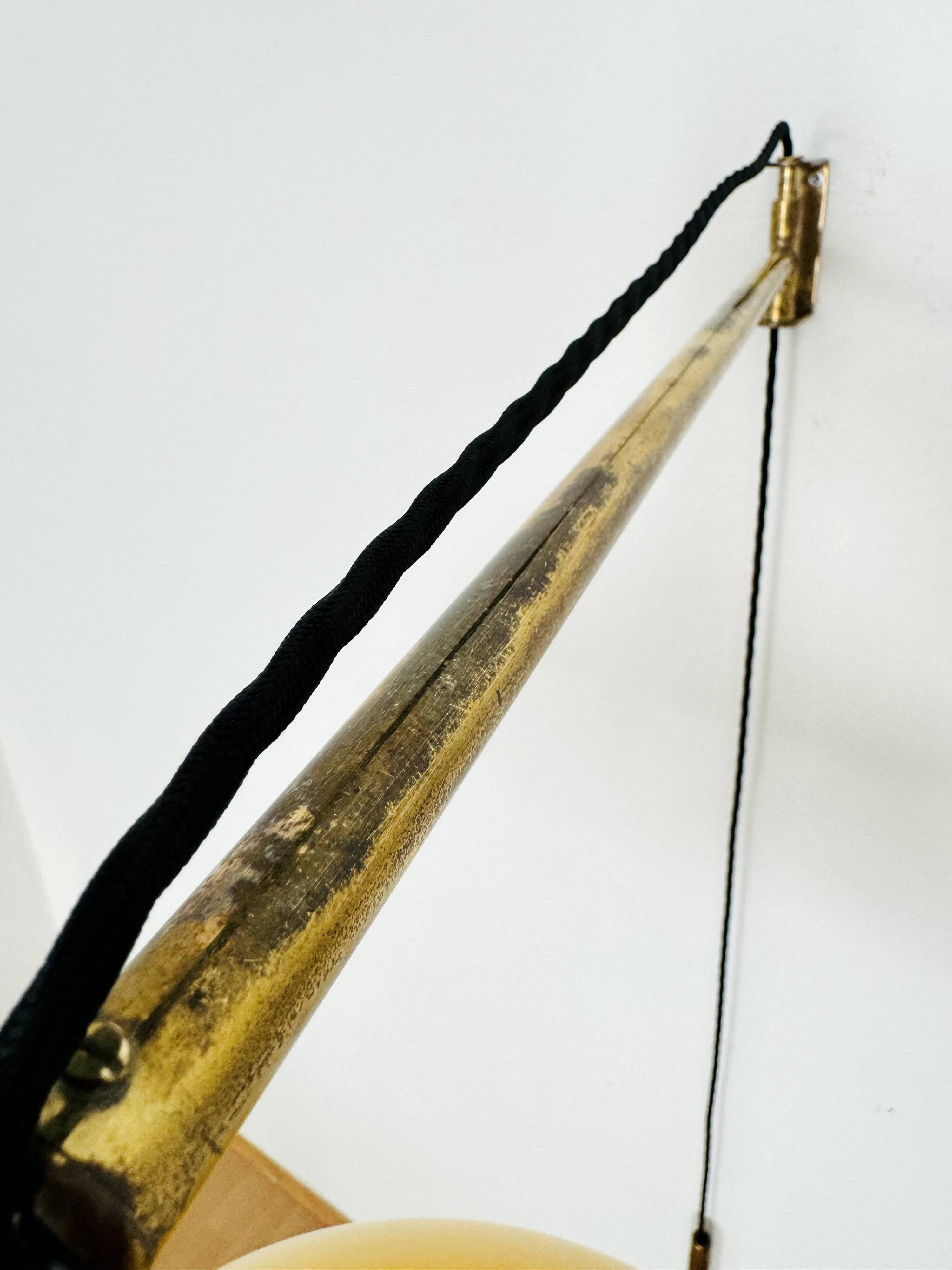 Large Adjustable Brass Wall Lamp