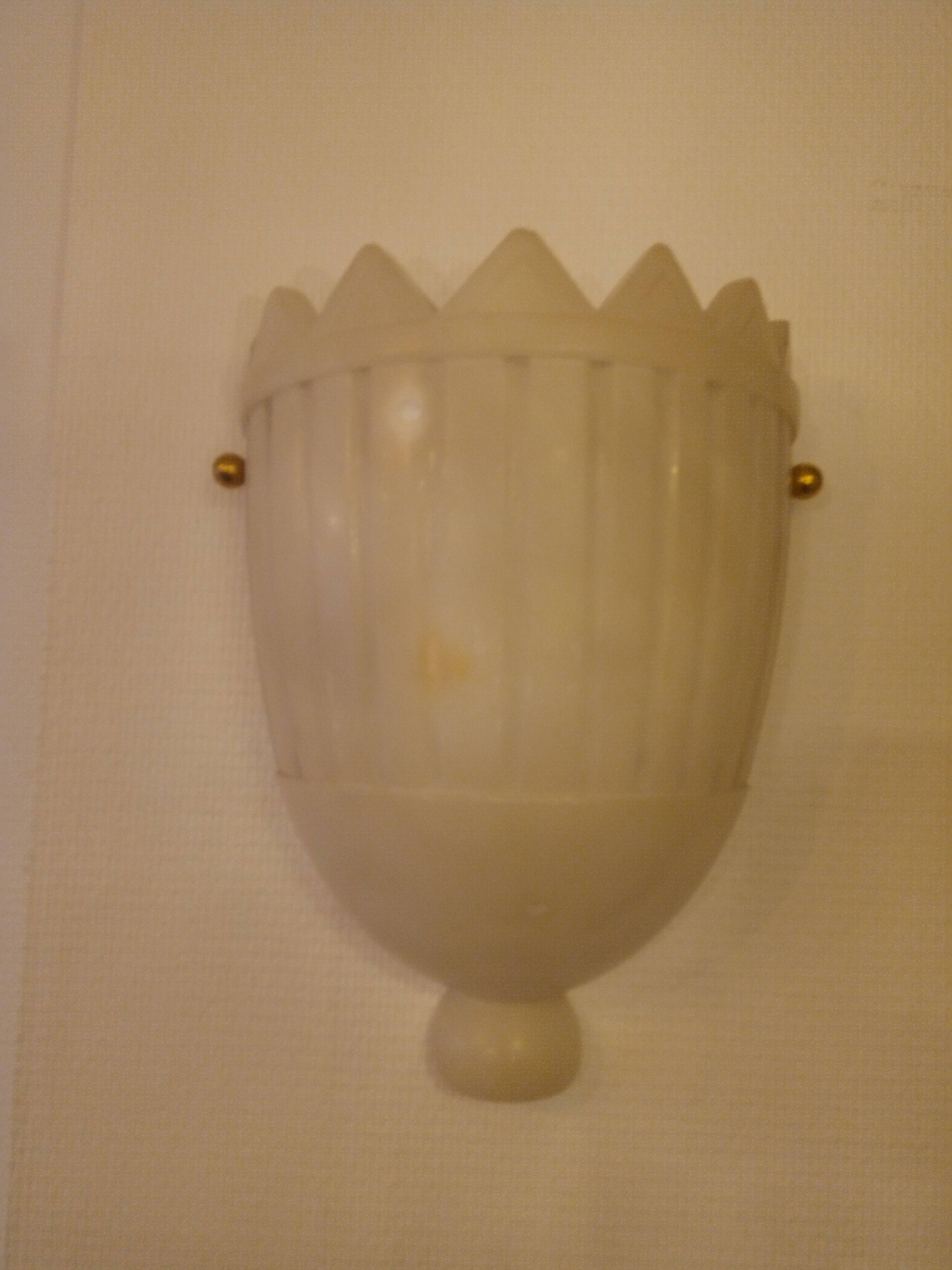 Pair of art deco wall sconces