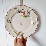6 Terre de Fer Sarreguemines Flat Plates Rare Model from the Strasbourg Series