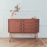 Low buffet / Vintage MDK sideboard renovated in teak, 1960s