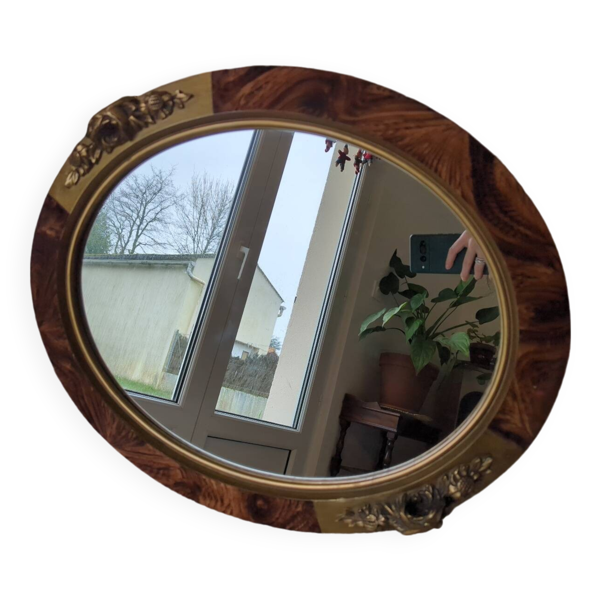 Art Deco oval mirror from the 1930s