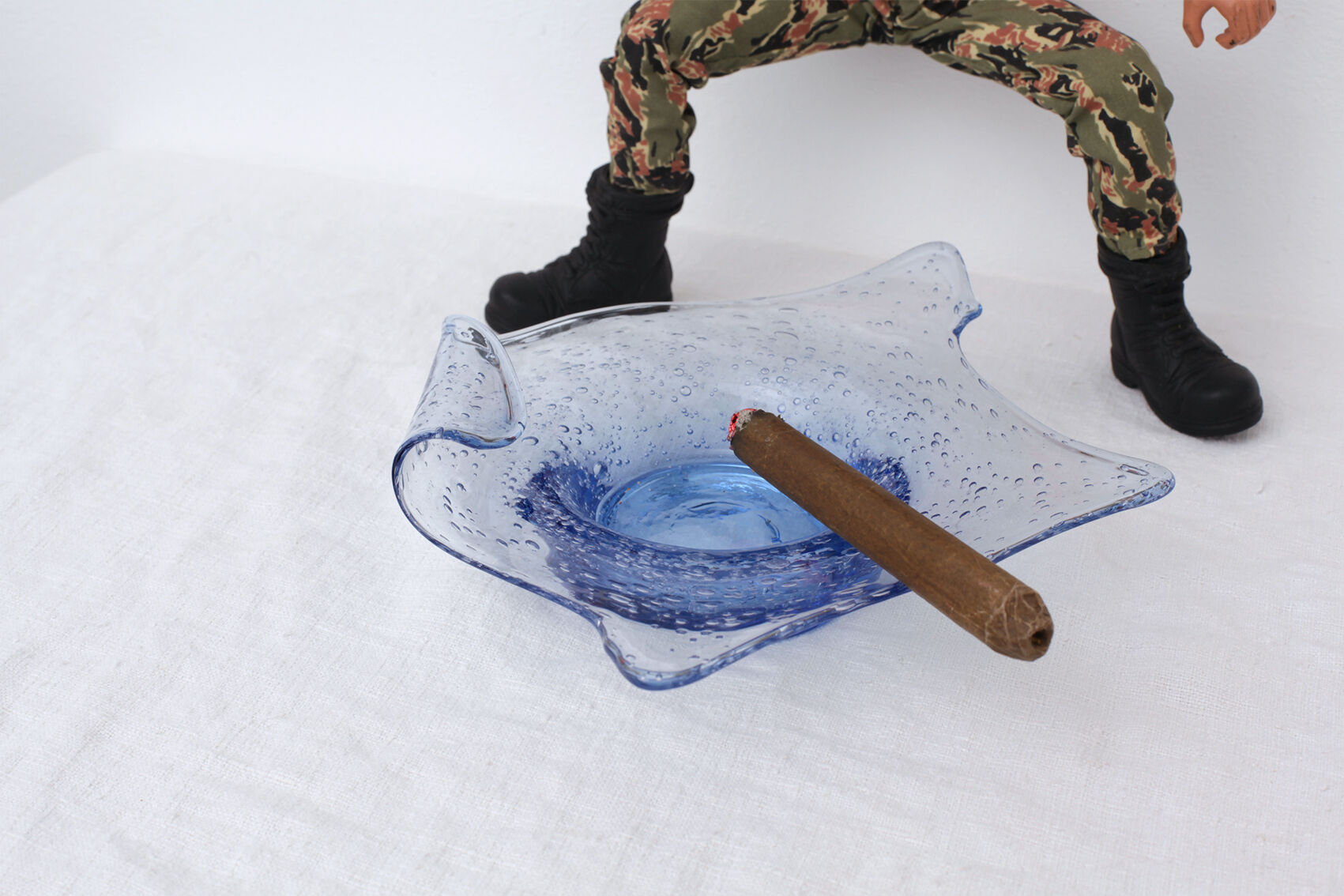Murano glass handkerchief ashtray