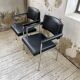 Pair of chrome office chairs