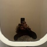 Rectangular coffee table with rounded edges, lacquered metal, brass & smoked mirror, 70s design.