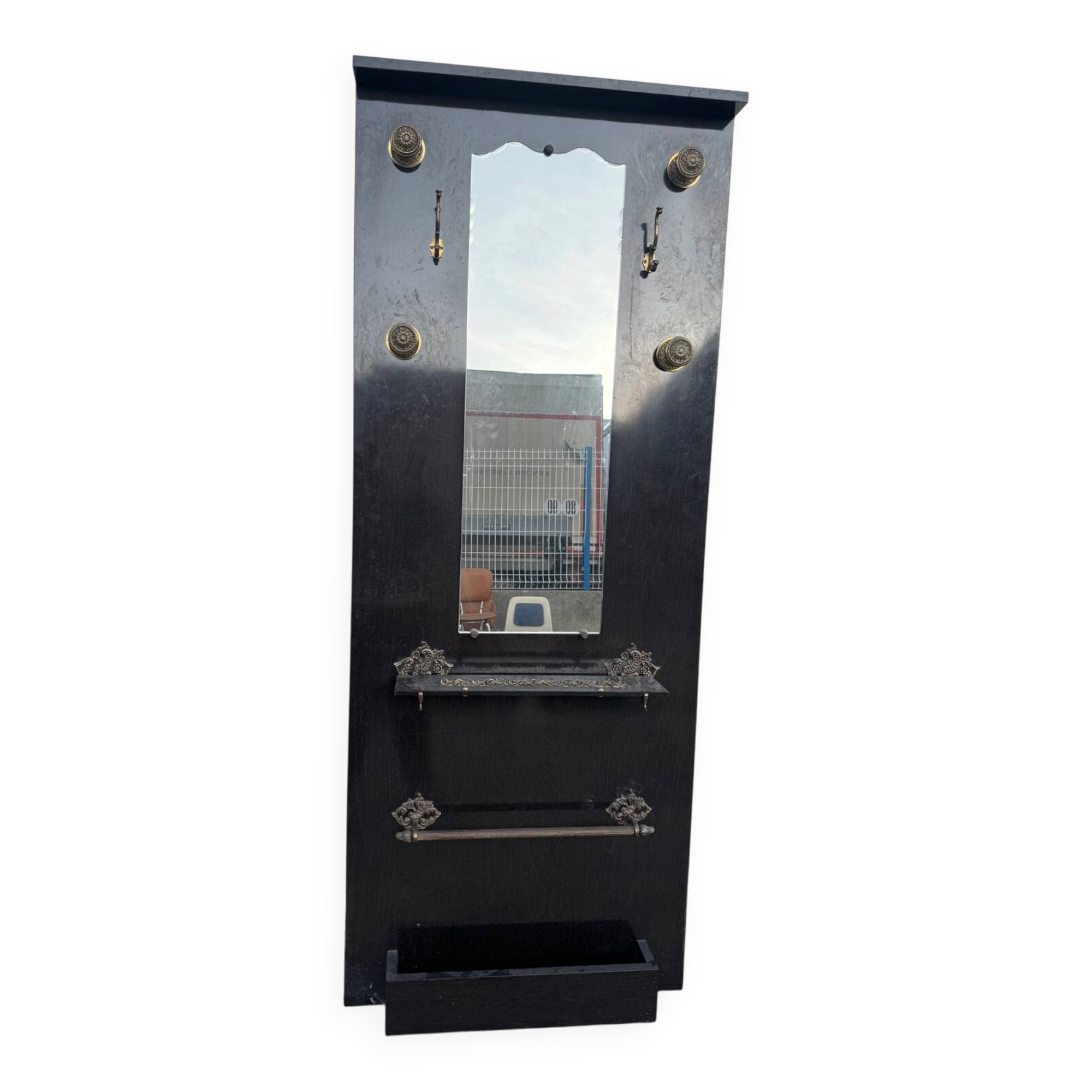 Entrance wardrobe brass handles